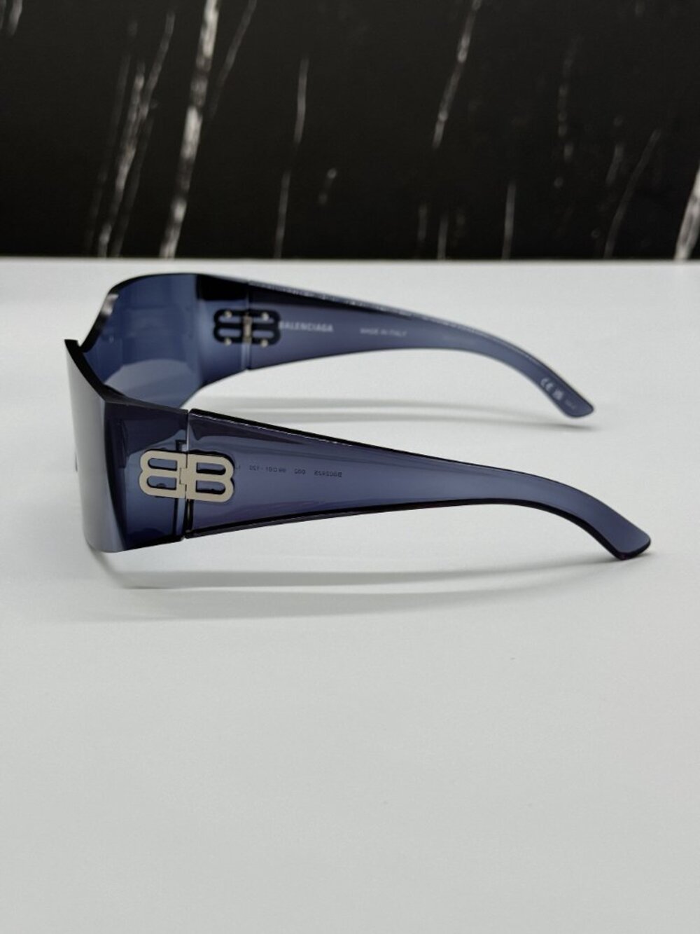 NEW BALENCIAGA BB0292S 002 BLUE UNISEX GEOMETRIC SUNGLASSES BALENCIAGA EYEWEAR - Picture 9 of 12